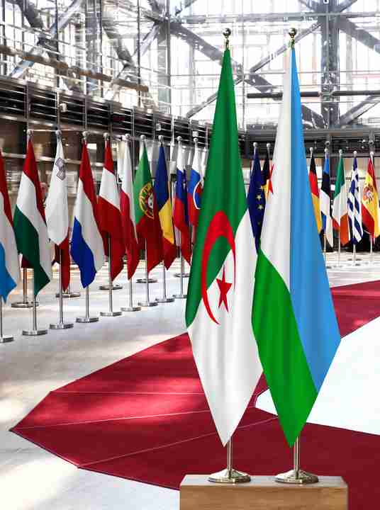 Algeria Djibouti Flags