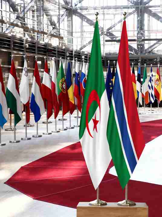 Algeria Gambia Flags