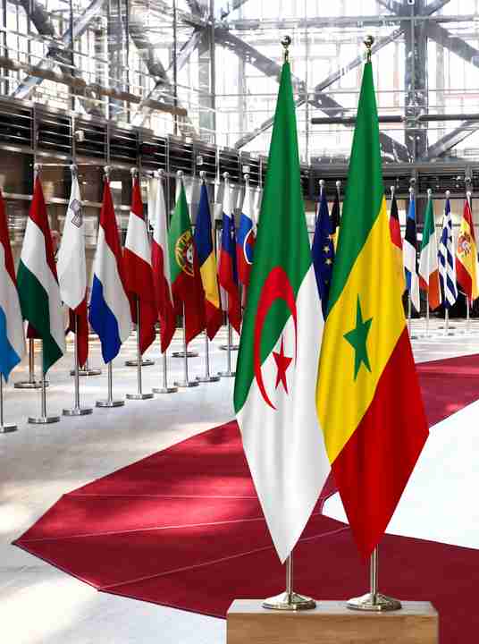 Algeria Senegal Flags