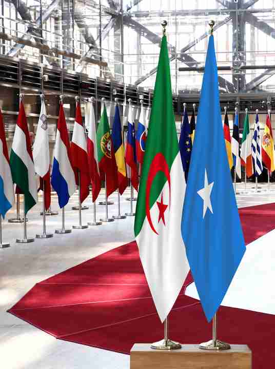 Algeria Somalia Flags