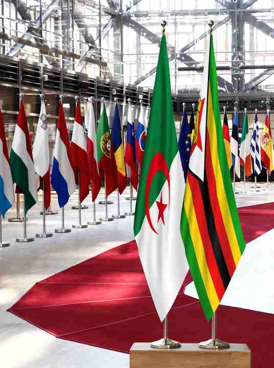 Algeria Zimbabwe Flags