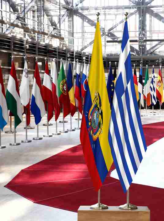 Ecuador Greece Flags