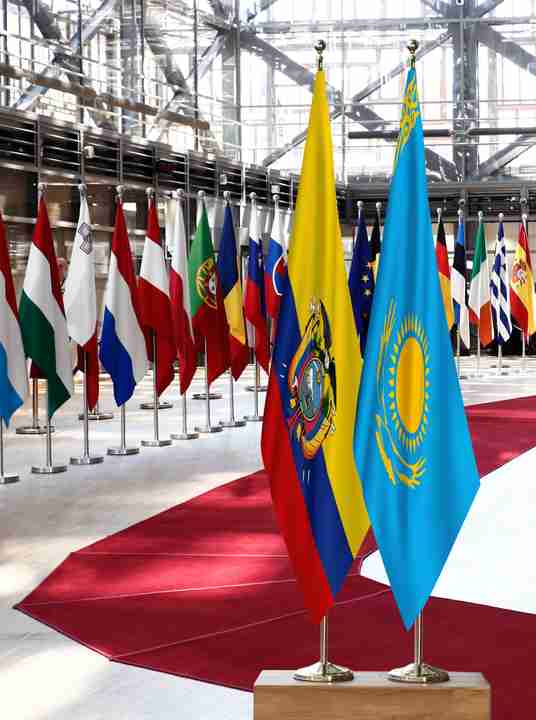 Ecuador Kazakhstan Flags
