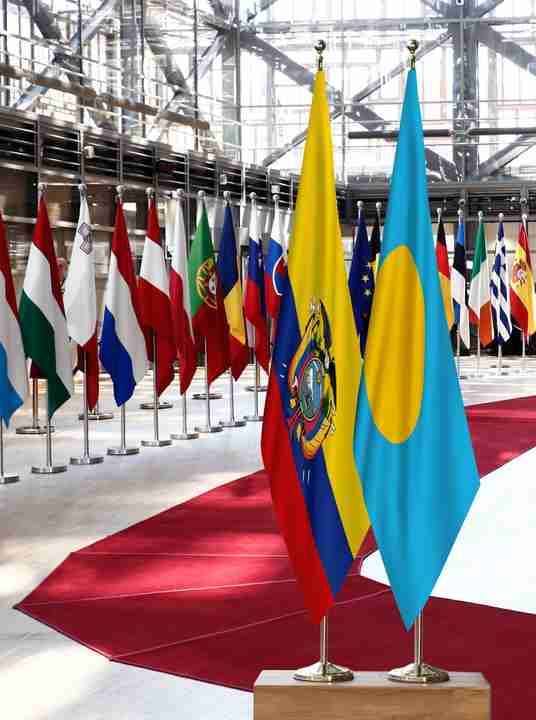 Ecuador Palau Flags