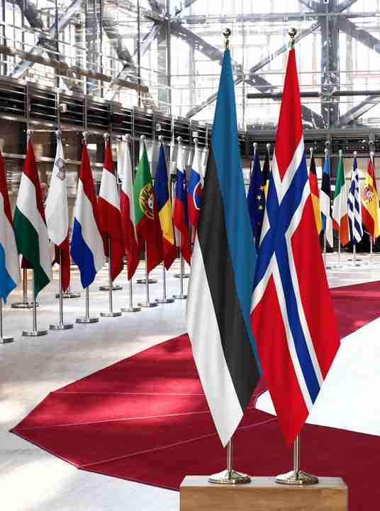 Estonia Norway Flags