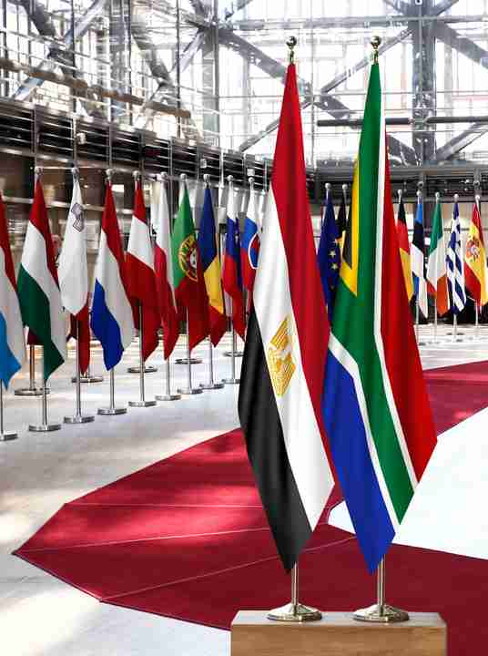 Egypt South Africa Flags