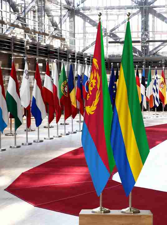 Eritrea Gabon Flags