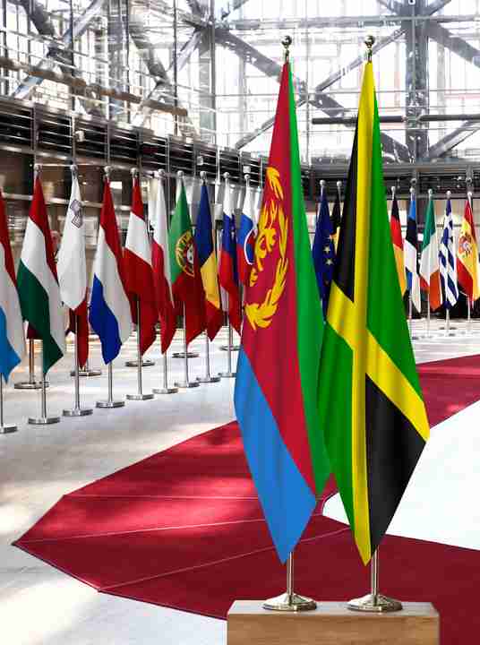 Eritrea Jamaica Flags