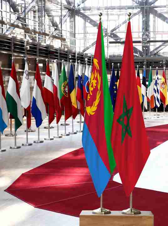 Eritrea Morocco Flags