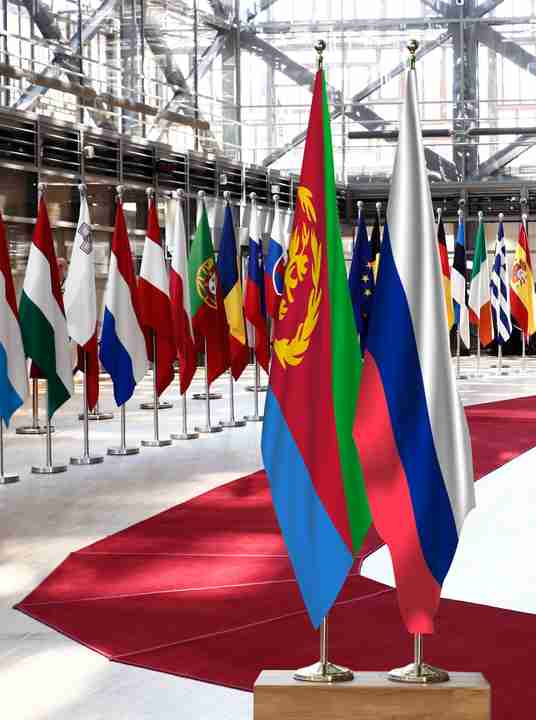Eritrea Russia Flags