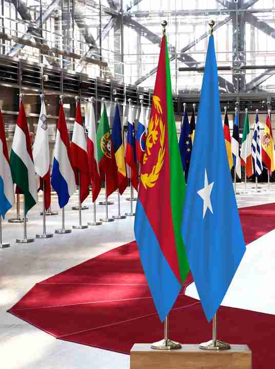 Eritrea Somalia Flags