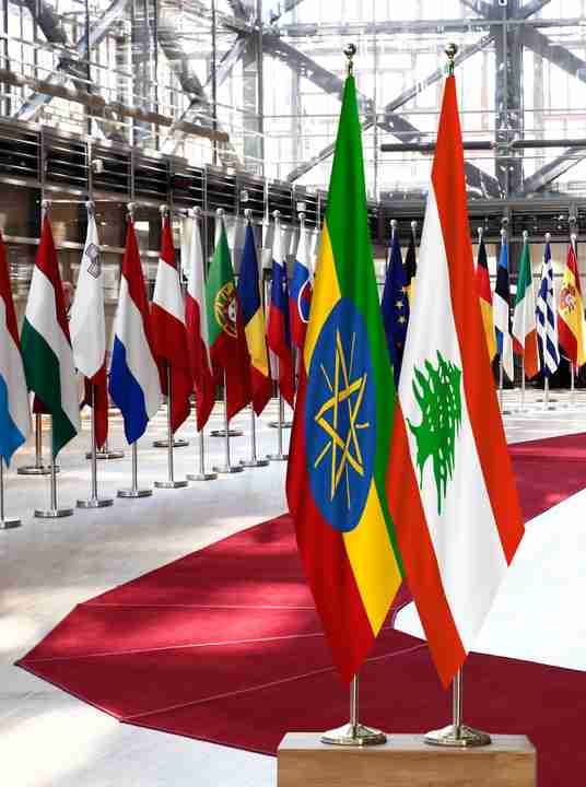 Ethiopia Lebanon Flags