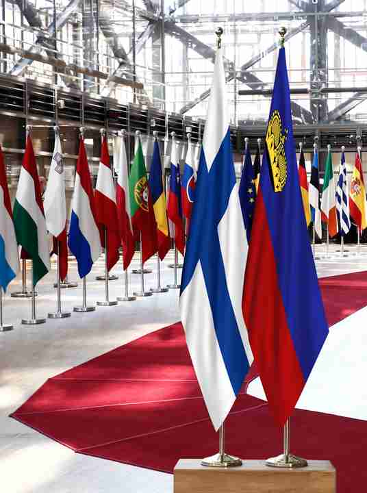 Finland Liechtenstein Flags