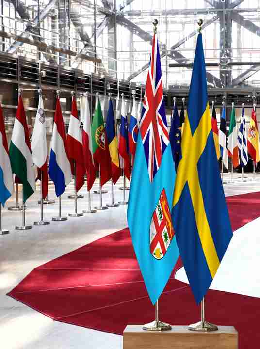 Fiji Sweden Flags