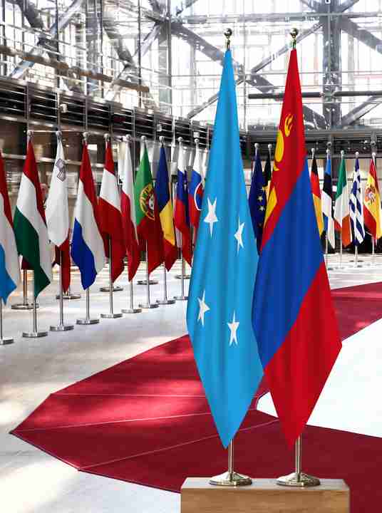 Micronesia Mongolia Flags