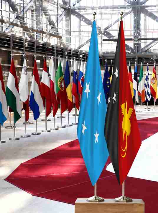 Micronesia Papua New Guinea Flags