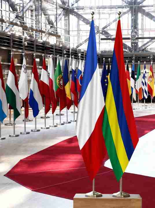 France Mauritius Flags