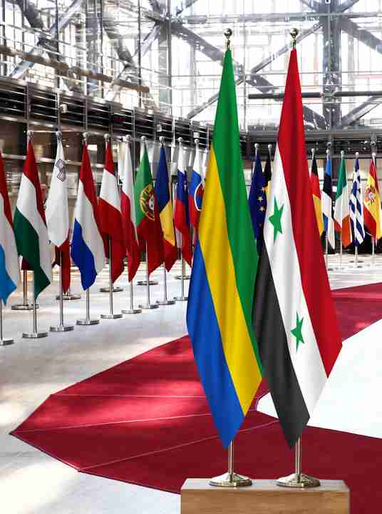 Gabon Syria Flags
