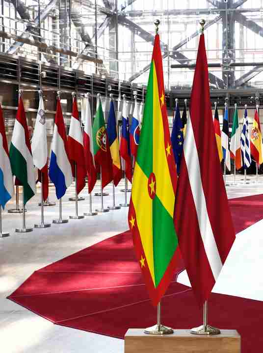 Grenada Latvia Flags