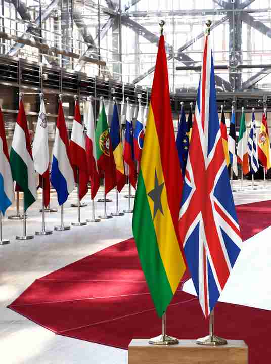 Ghana United Kingdom Flags