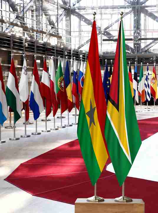 Ghana Guyana Flags