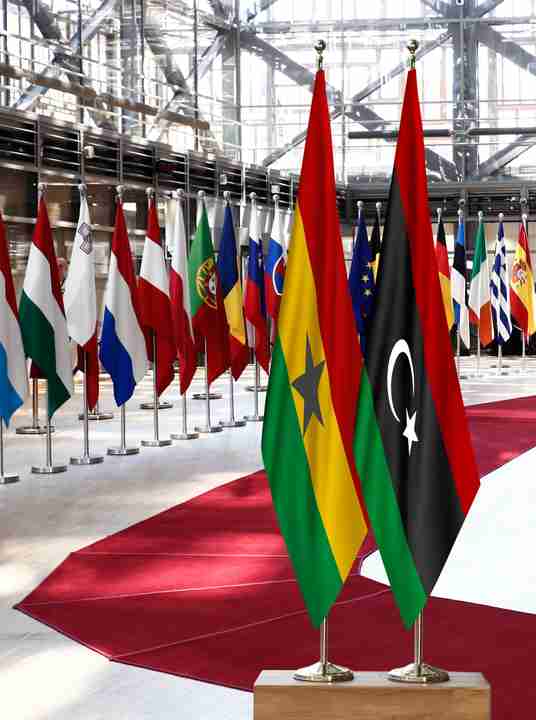 Ghana Libya Flags