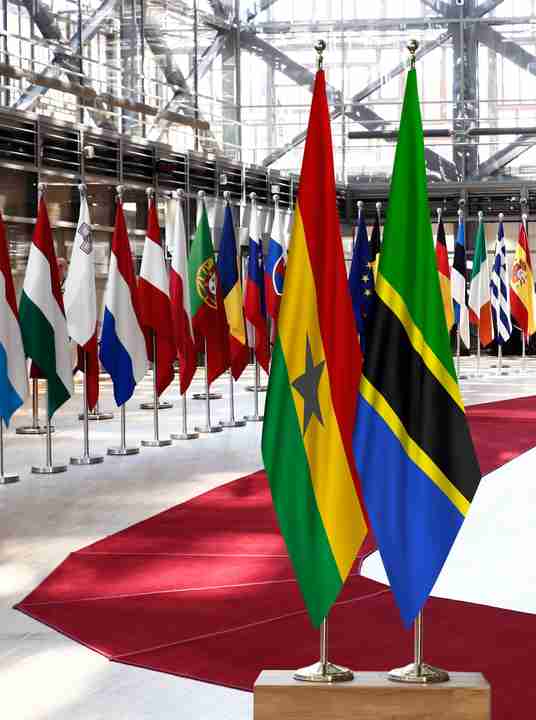 Ghana Tanzania Flags