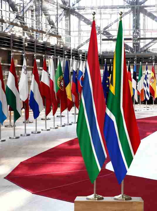 Gambia South Africa Flags