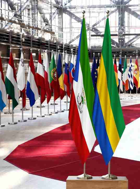Equatorial Guinea Gabon Flags