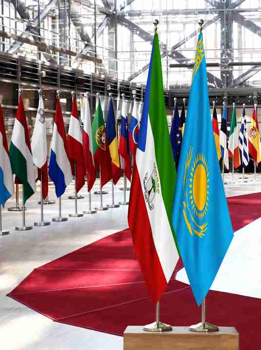 Equatorial Guinea Kazakhstan Flags