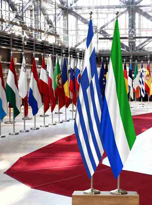 Greece Sierra Leone Flags