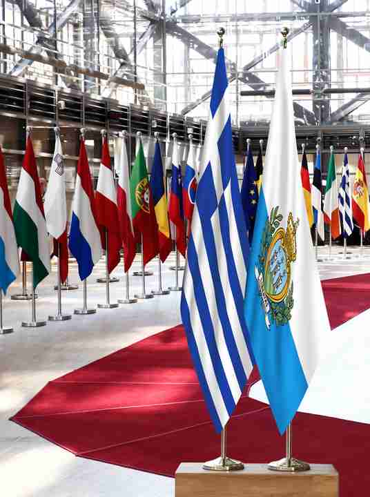 Greece San Marino Flags