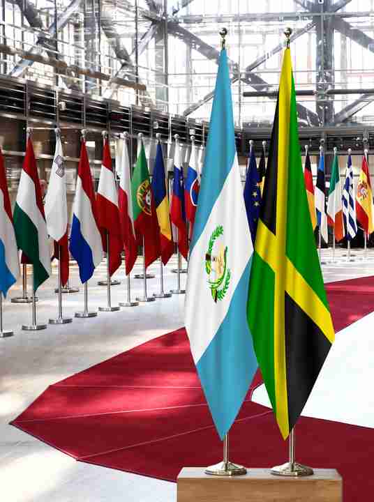 Guatemala Jamaica Flags