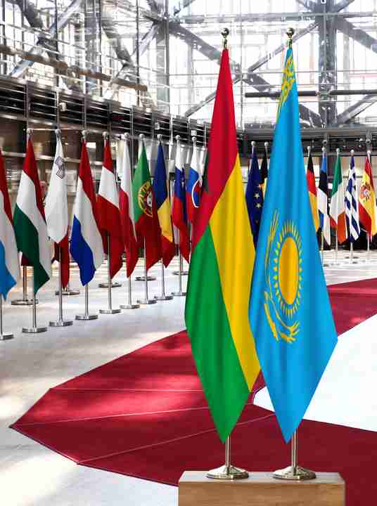 Guinea Bissau Kazakhstan Flags