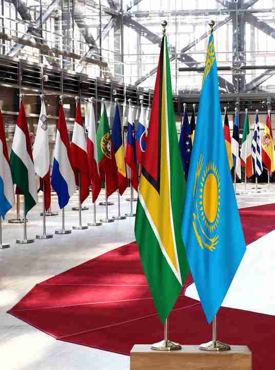 Guyana Kazakhstan Flags