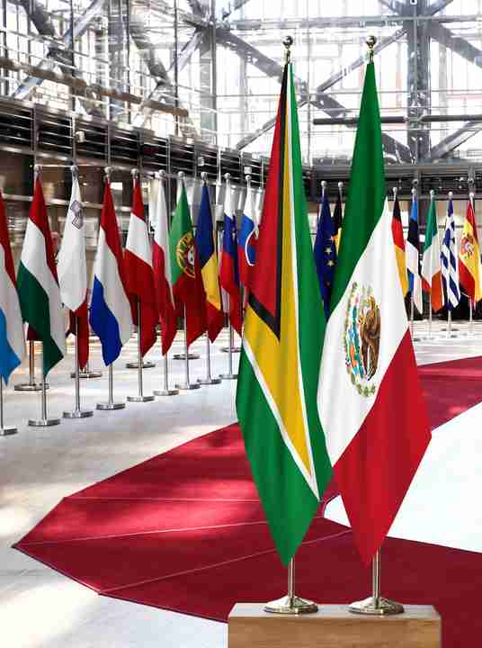 Guyana Mexico Flags