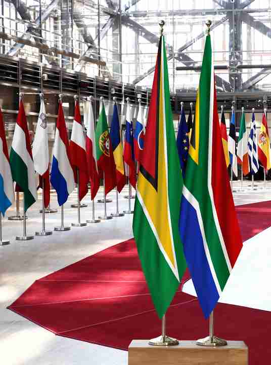 Guyana South Africa Flags