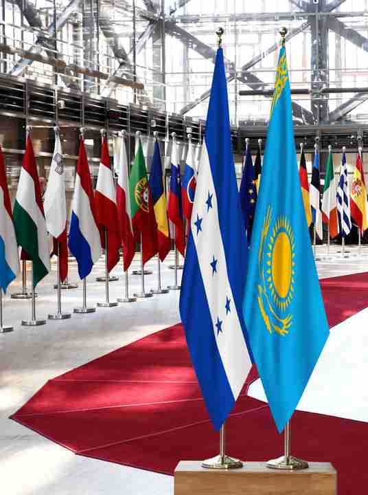 Honduras Kazakhstan Flags