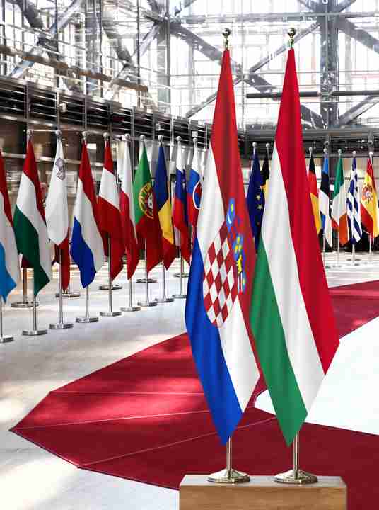 Croatia Hungary Flags