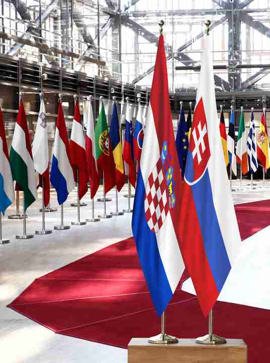 Croatia Slovakia Flags