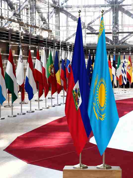 Haiti Kazakhstan Flags