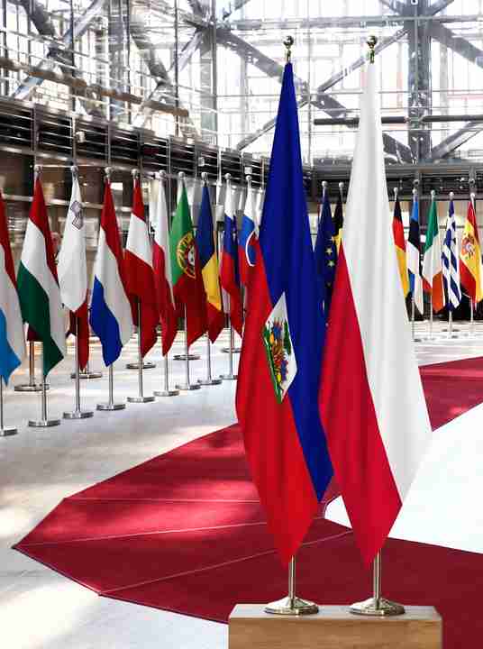 Haiti Poland Flags