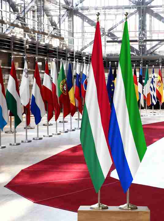 Hungary Sierra Leone Flags