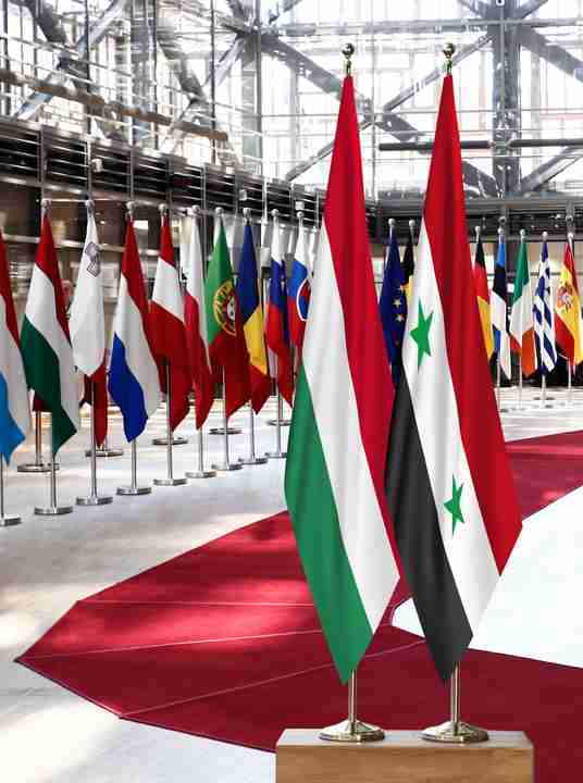 Hungary Syria Flags