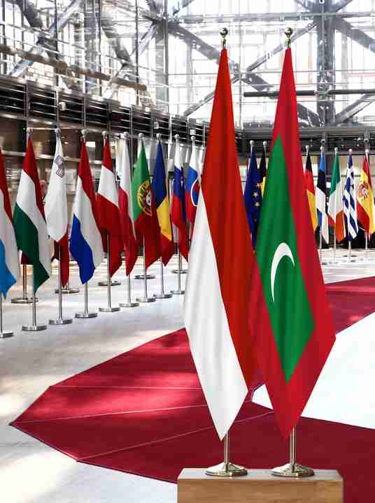 Indonesia Maldives Flags