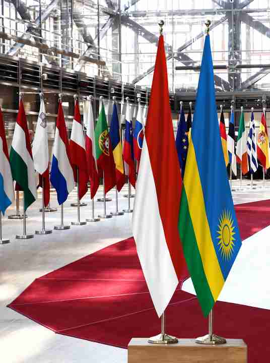 Indonesia Rwanda Flags