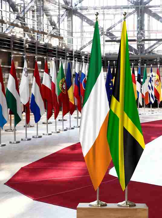 Ireland Jamaica Flags