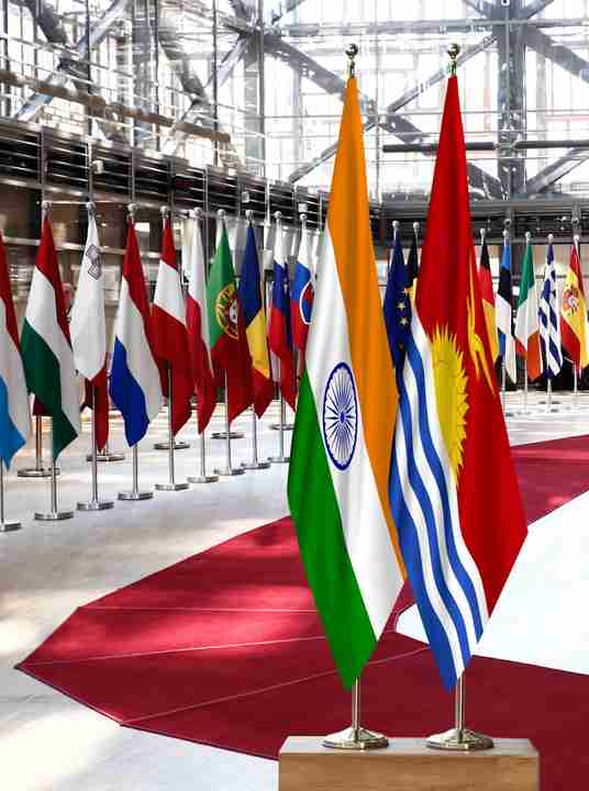 India Kiribati Flags