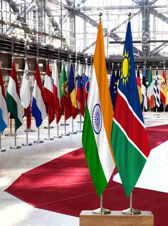 India Namibia Flags