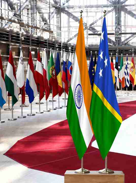 India Solomon Islands Flags